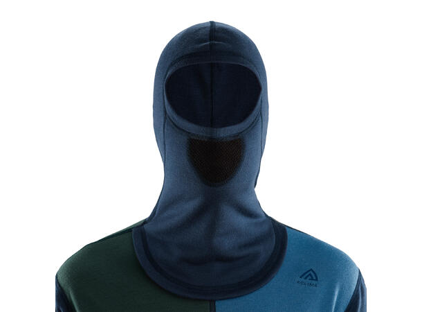 WarmWool hoodsweater w/zip M's Navy Blazer/GreenGables/CoastalFjord XL