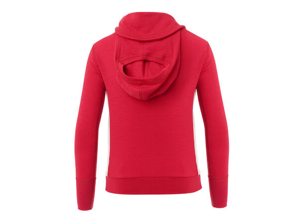 WarmWool hoodsweater Jr Jester Red / Beige Melange 130