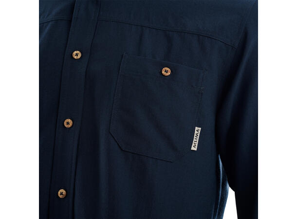 LeisureWool woven woolshirt M's Navy Blazer S