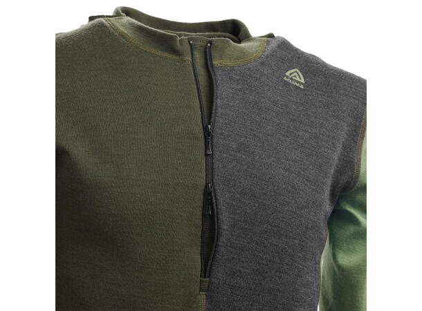 WarmWool hoodsweater w/zip M's Olive Night/Dill/Marengo XL