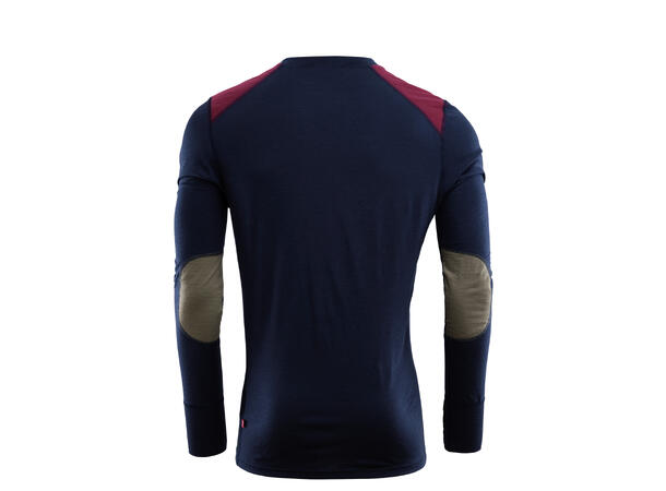 LightWool 140 reinforced crewneck M's Navy Blazer/Ranger Green/Zinfandel XL