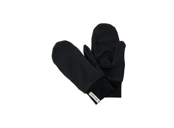 WoolTerry Liner Mittens Jet Black M/8 