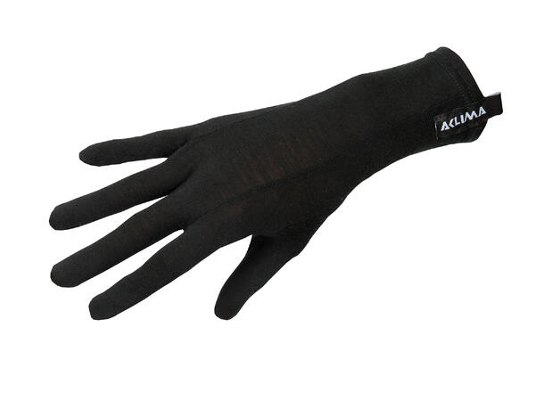 LightWool 140 liner gloves Jet Black S/7 