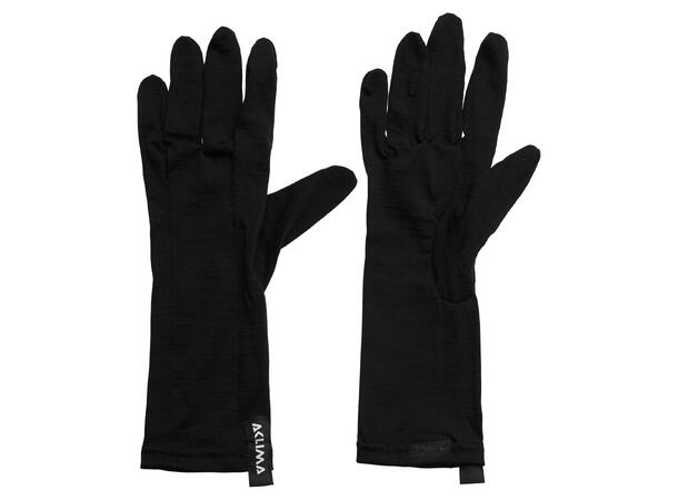 LightWool 140 liner gloves Jet Black S/7 