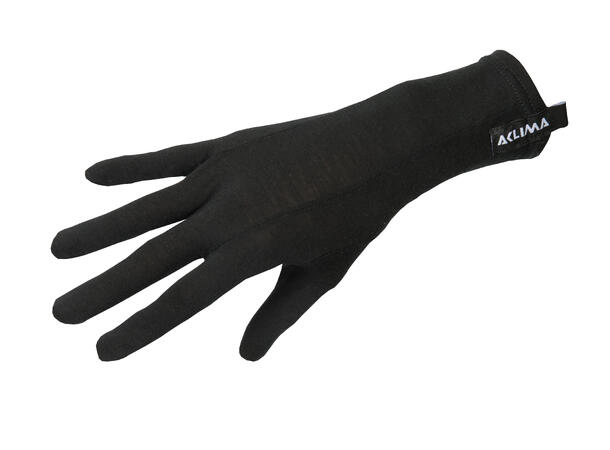 LightWool 140 liner gloves Jet Black S/7 