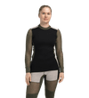 WoolNet Hybrid Crewneck W's Jet Black/Tarmac/Beige Melange
