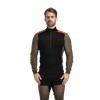 WoolNet Hybrid Mockneck M's Jet Black/Tarmac/Gold Flame