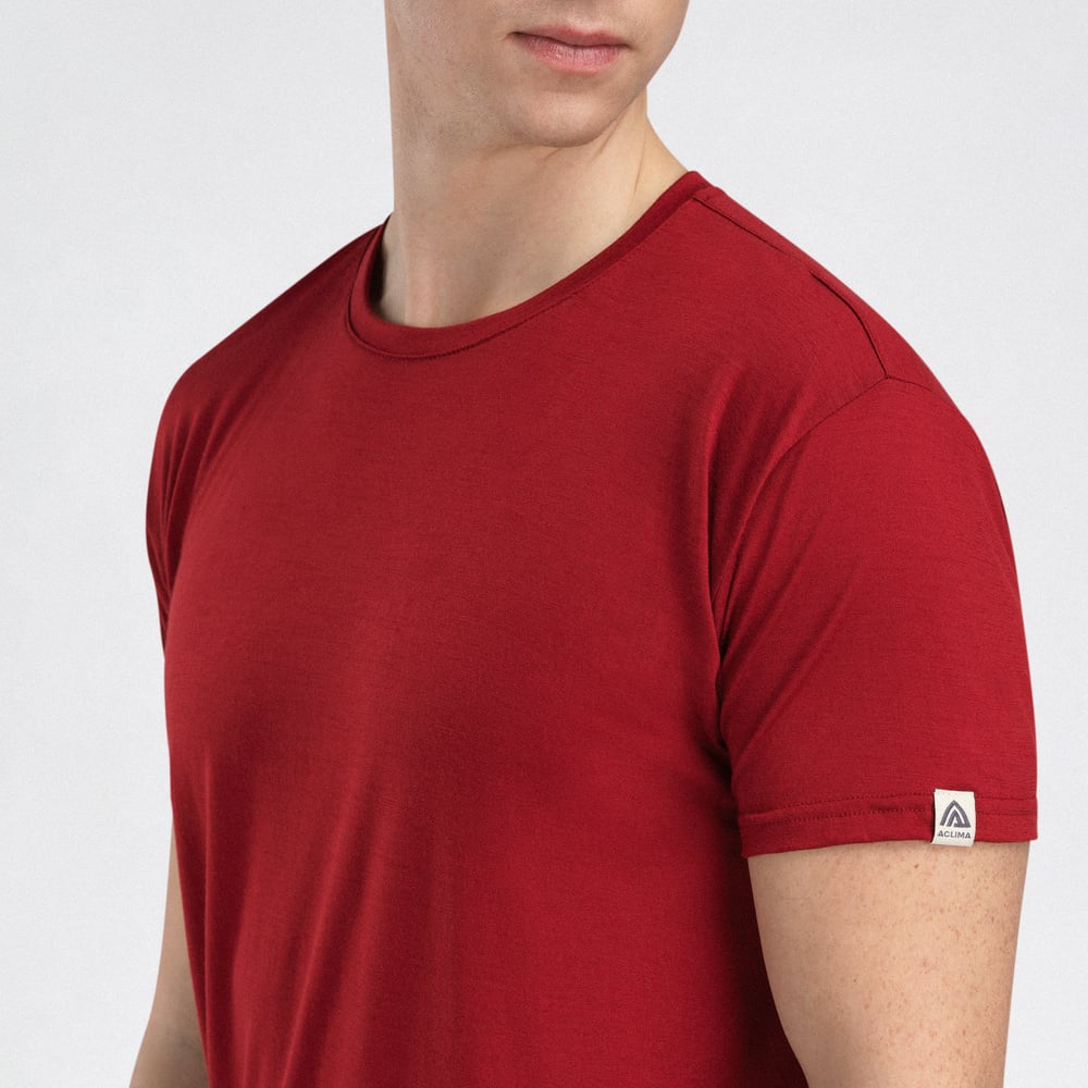 LightWool 140 classic tee M's Red Dahlia, view: 2