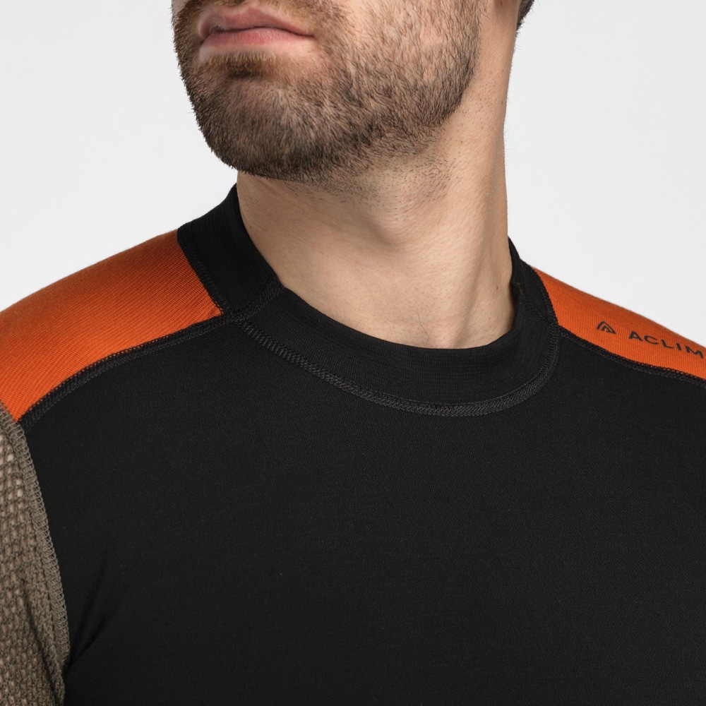 productCard.productImage: WoolNet Hybrid Crewneck M's Jet Black/Tarmac/Gold Flame