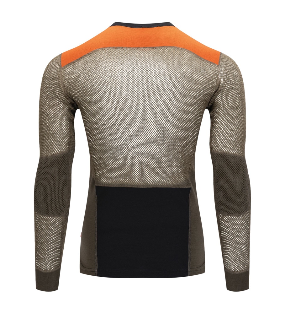 WoolNet Hybrid Crewneck M's Jet Black/Tarmac/Gold Flame, view: 4