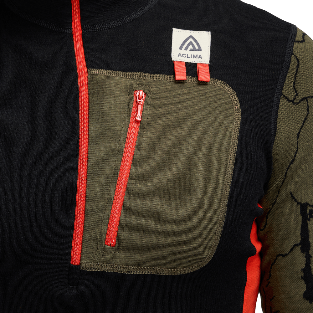 WarmWool Lars Monsen Polo M's Tarmac Femunden, view: 2