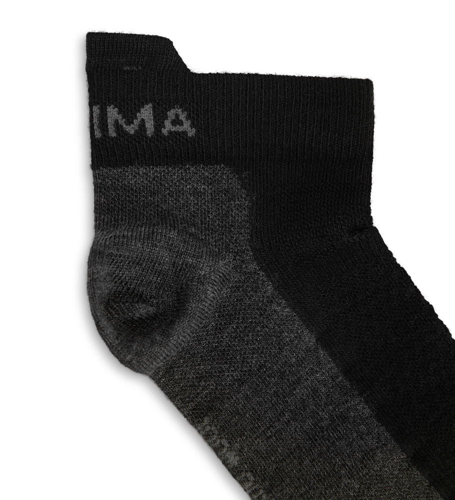 Ankle Wool Socks 2-pack Jet Black/Grey, view: 1