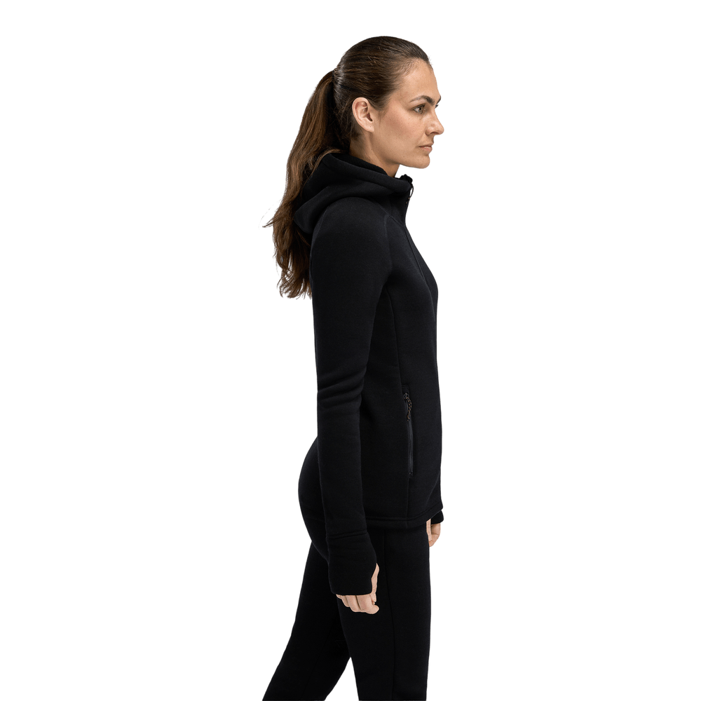 FleeceWool Hooded Jacket W's Jet Black, view: 2