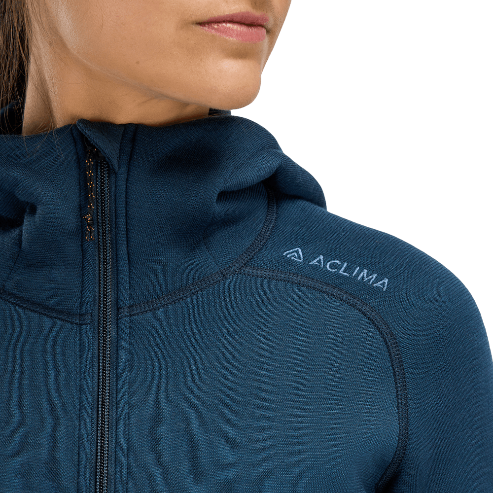 FleeceWool Hooded Jacket W's Midnight Navy, view: 2