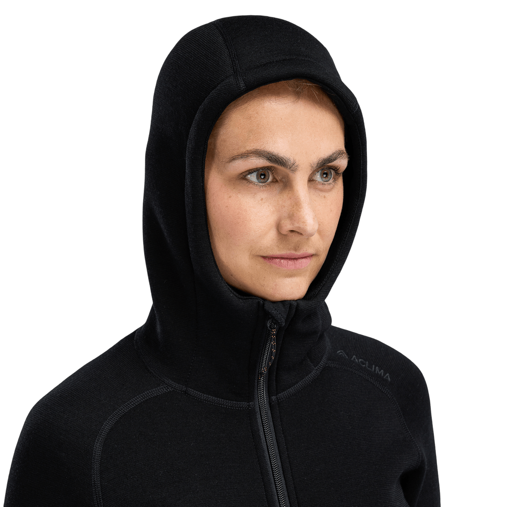 FleeceWool Hooded Jacket W's Jet Black, view: 4