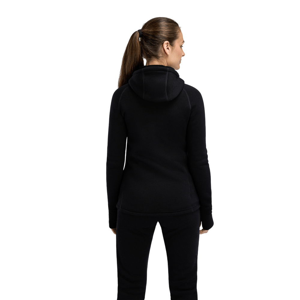 FleeceWool Hooded Jacket W's Jet Black, view: 1