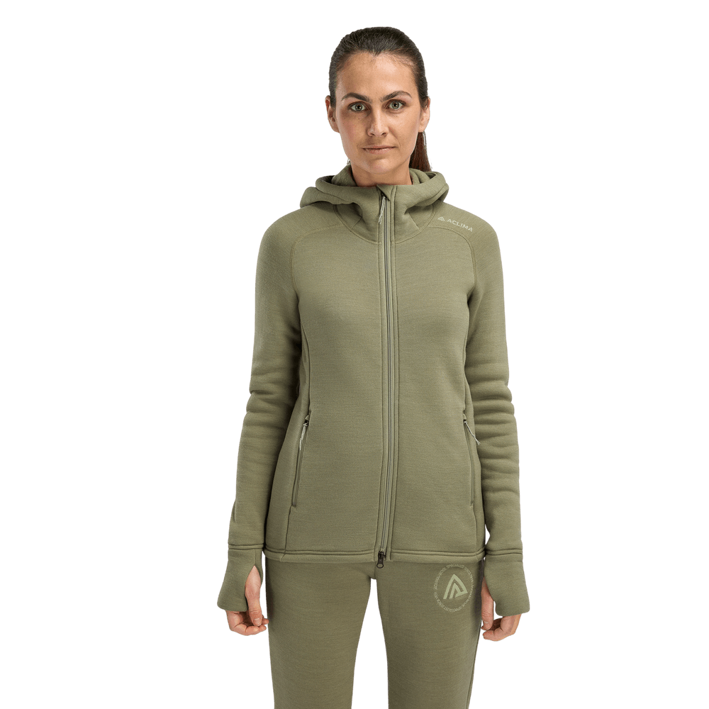 FleeceWool Hooded Jacket W's Aloe, view: 1