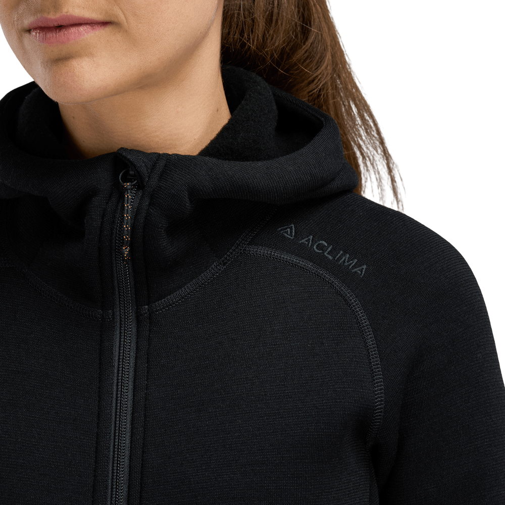 FleeceWool Hooded Jacket W's Jet Black, view: 3