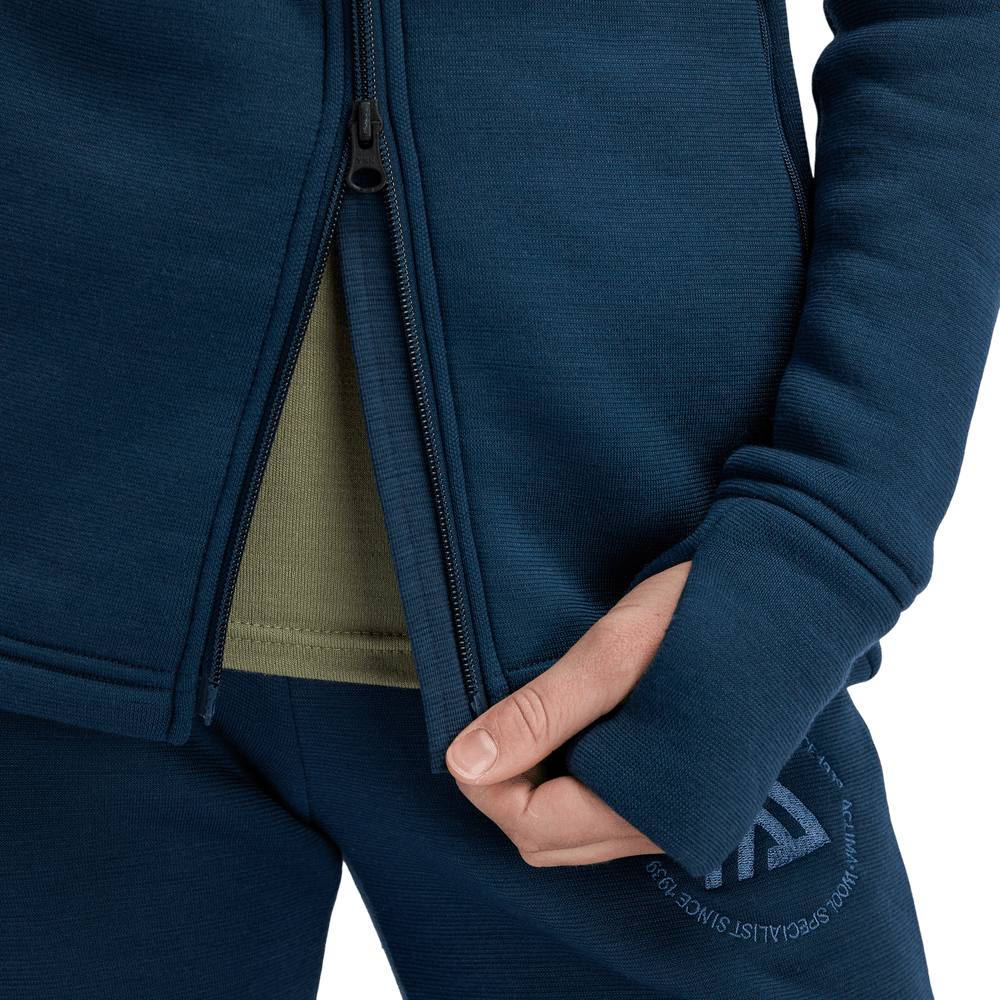 FleeceWool Hooded Jacket W's Midnight Navy, view: 3