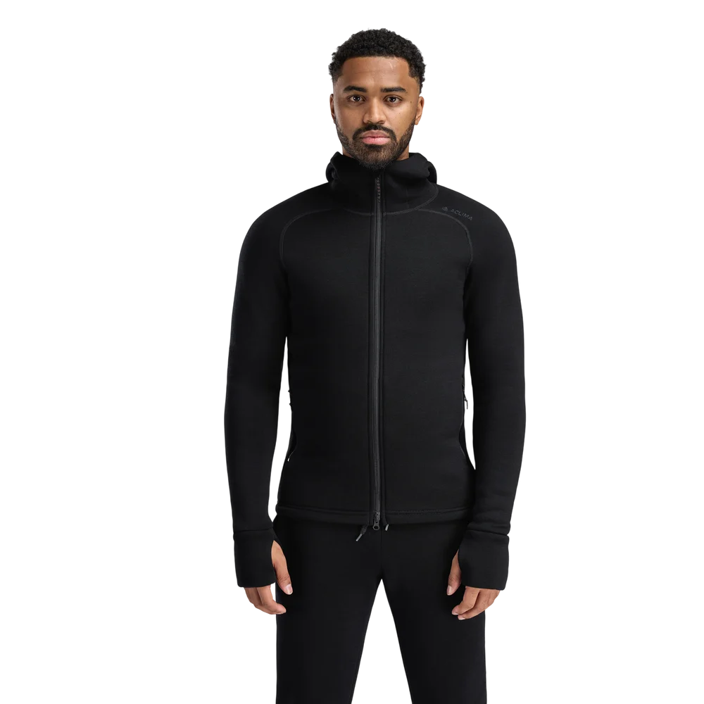 FleeceWool Hooded Jacket M's Jet Black, view: 1