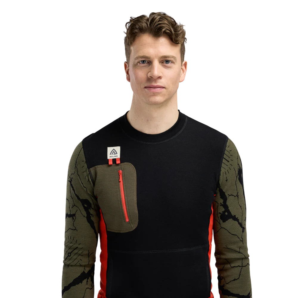 WarmWool Lars Monsen Crewneck M's Tarmac Femunden, view: 2