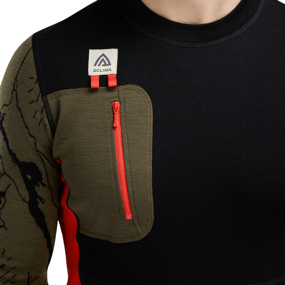 WarmWool Lars Monsen Crewneck M's Tarmac Femunden, view: 3