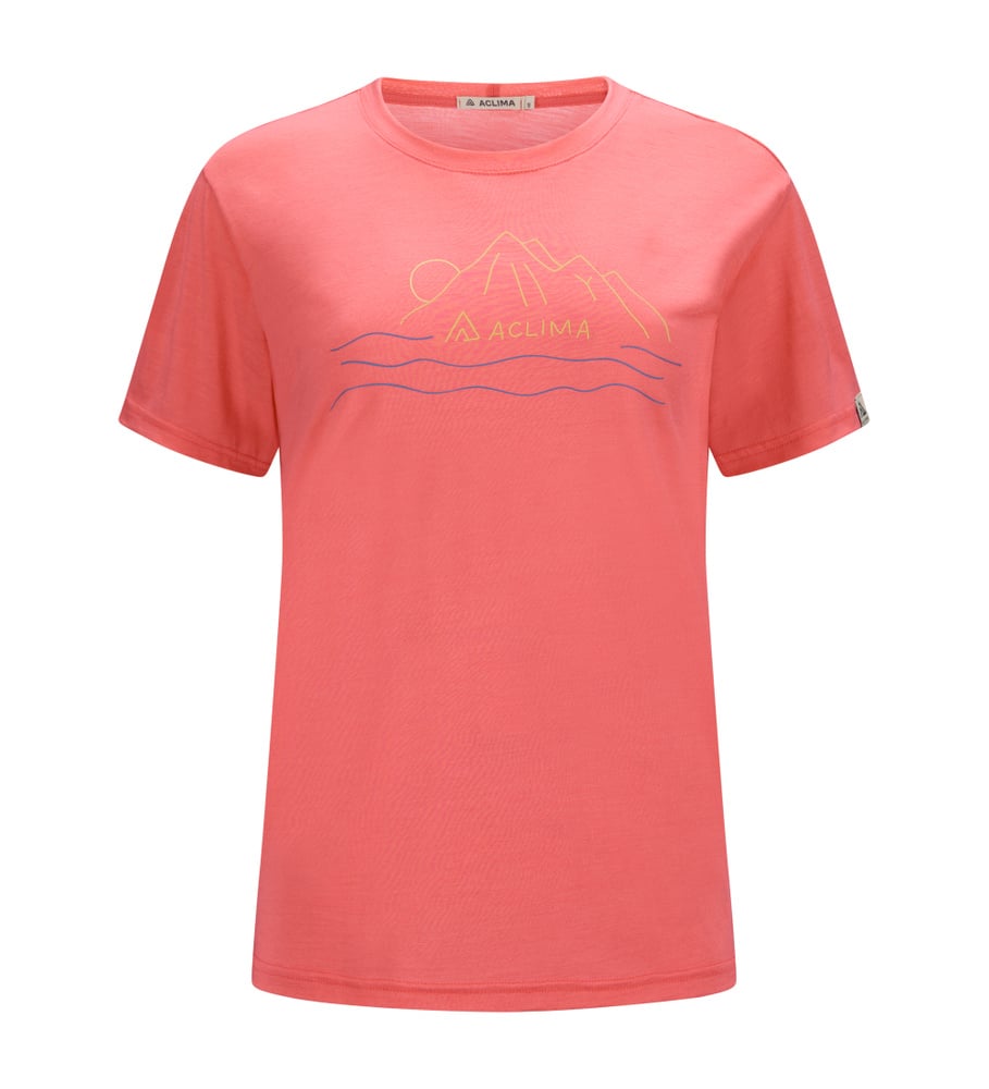 LightWool 140 Classic Tee Sunset W's Sun Kissed Coral, view: 3