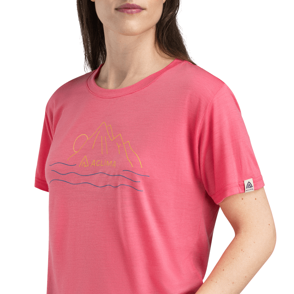 LightWool 140 Classic Tee Sunset W's Sun Kissed Coral, view: 2