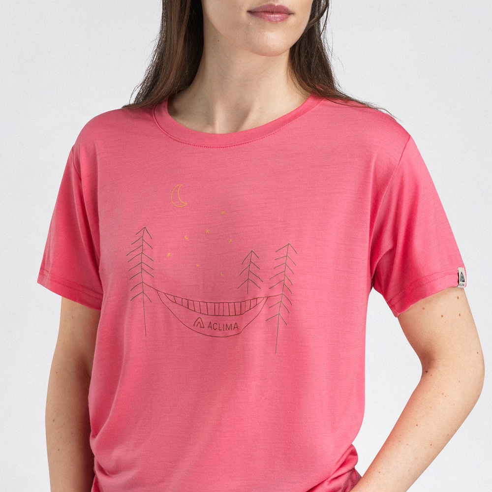 LightWool 140 Classic Tee Forest W's Sun Kissed Coral, view: 2