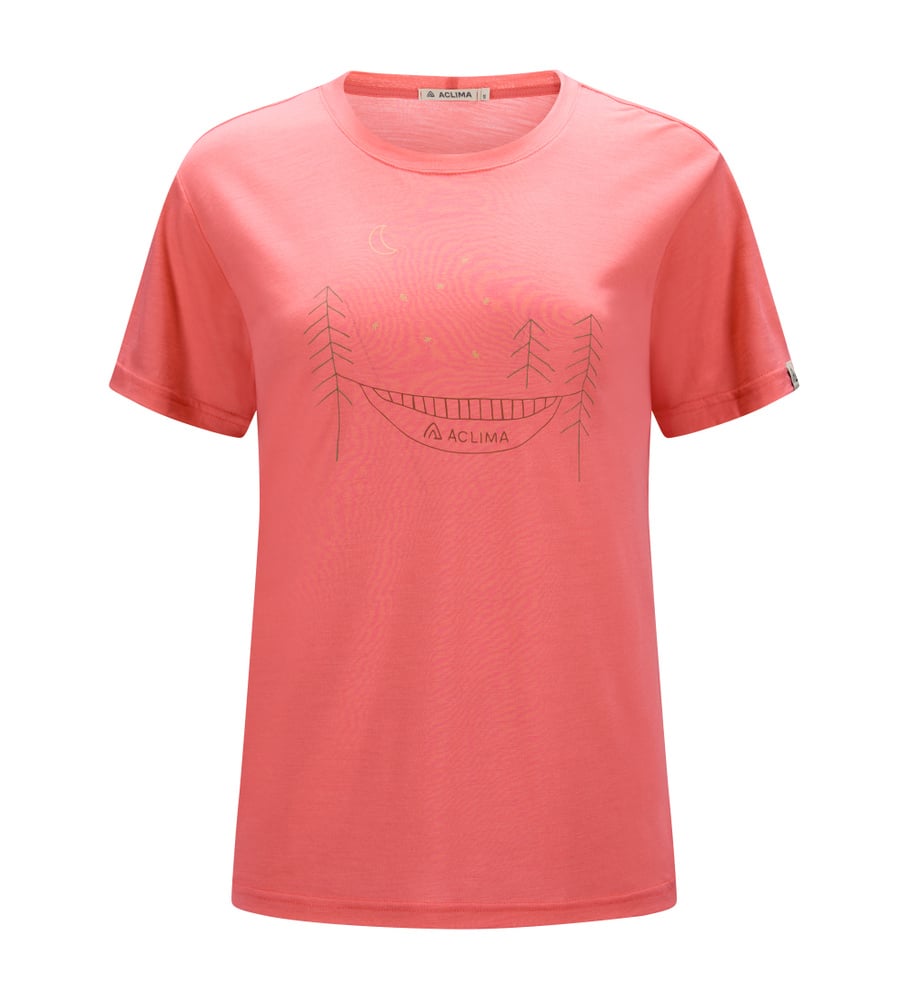 LightWool 140 Classic Tee Forest W's Sun Kissed Coral, view: 3