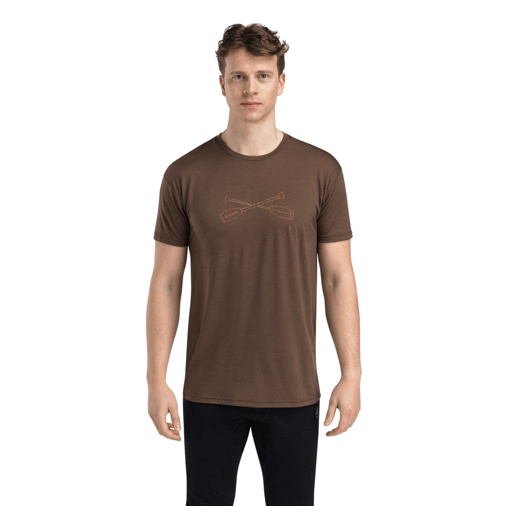 productCard.productImage: LightWool 140 Classic Tee Oars M's Dark Earth