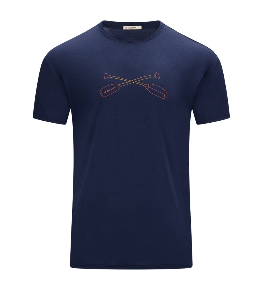 LightWool 140 Classic Tee Oars M's Navy Blazer, view: 3