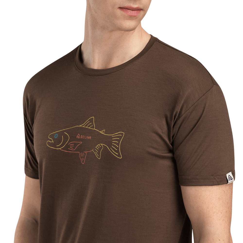 LightWool 140 Classic Tee Salmon M's Dark Earth, view: 2
