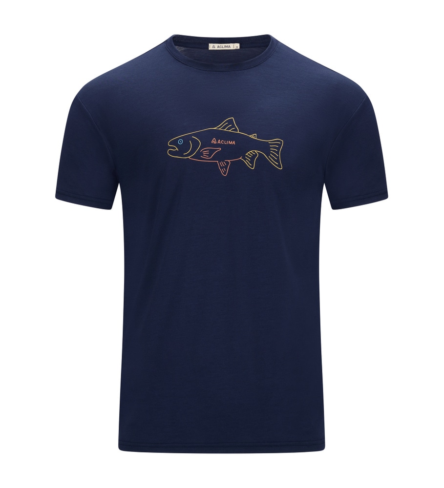 LightWool 140 Classic Tee Salmon M's Navy Blazer, view: 3