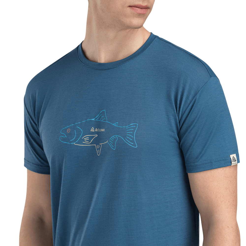 LightWool 140 Classic Tee Salmon M's Blue Fusion, view: 2