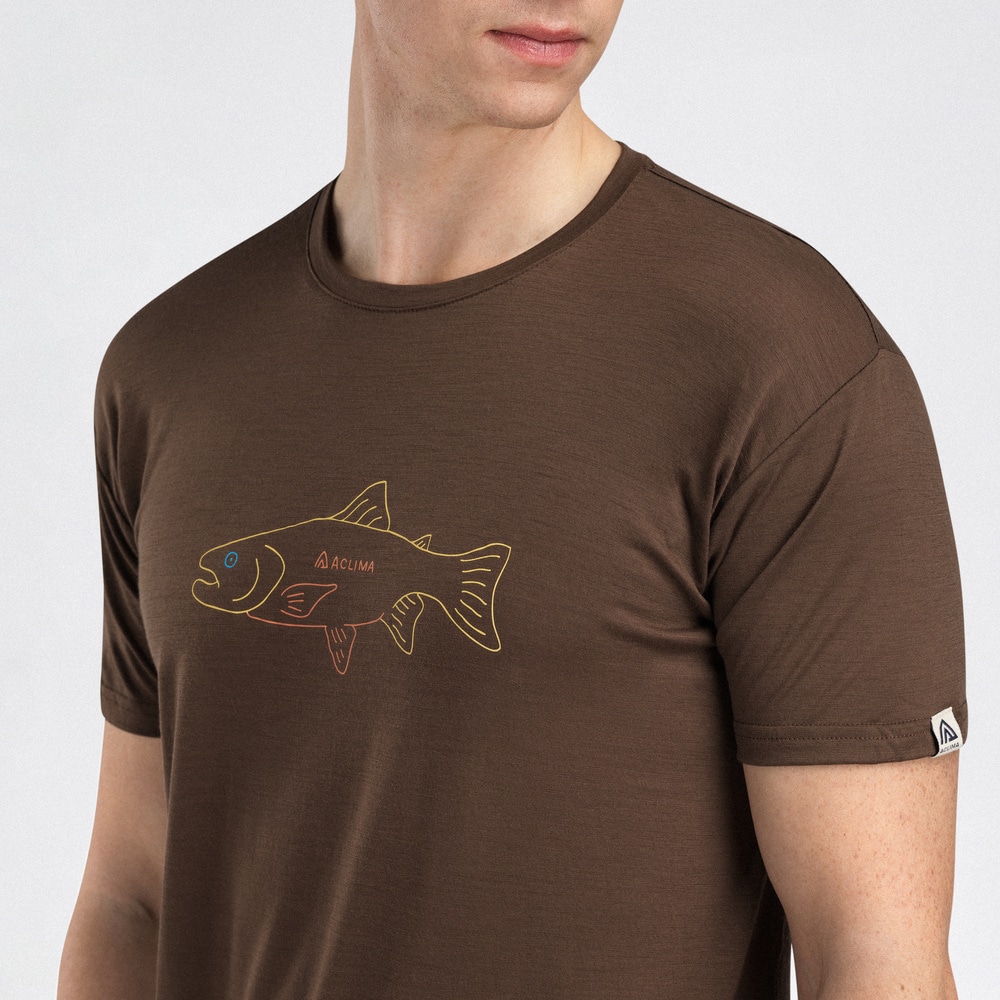 LightWool 140 Classic Tee Salmon M's Dark Earth, view: 2