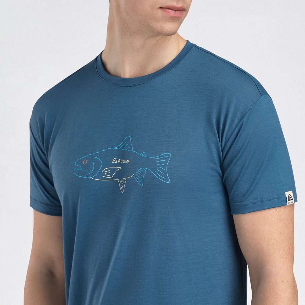 LightWool 140 Classic Tee Salmon M's Blue Fusion, view: 2