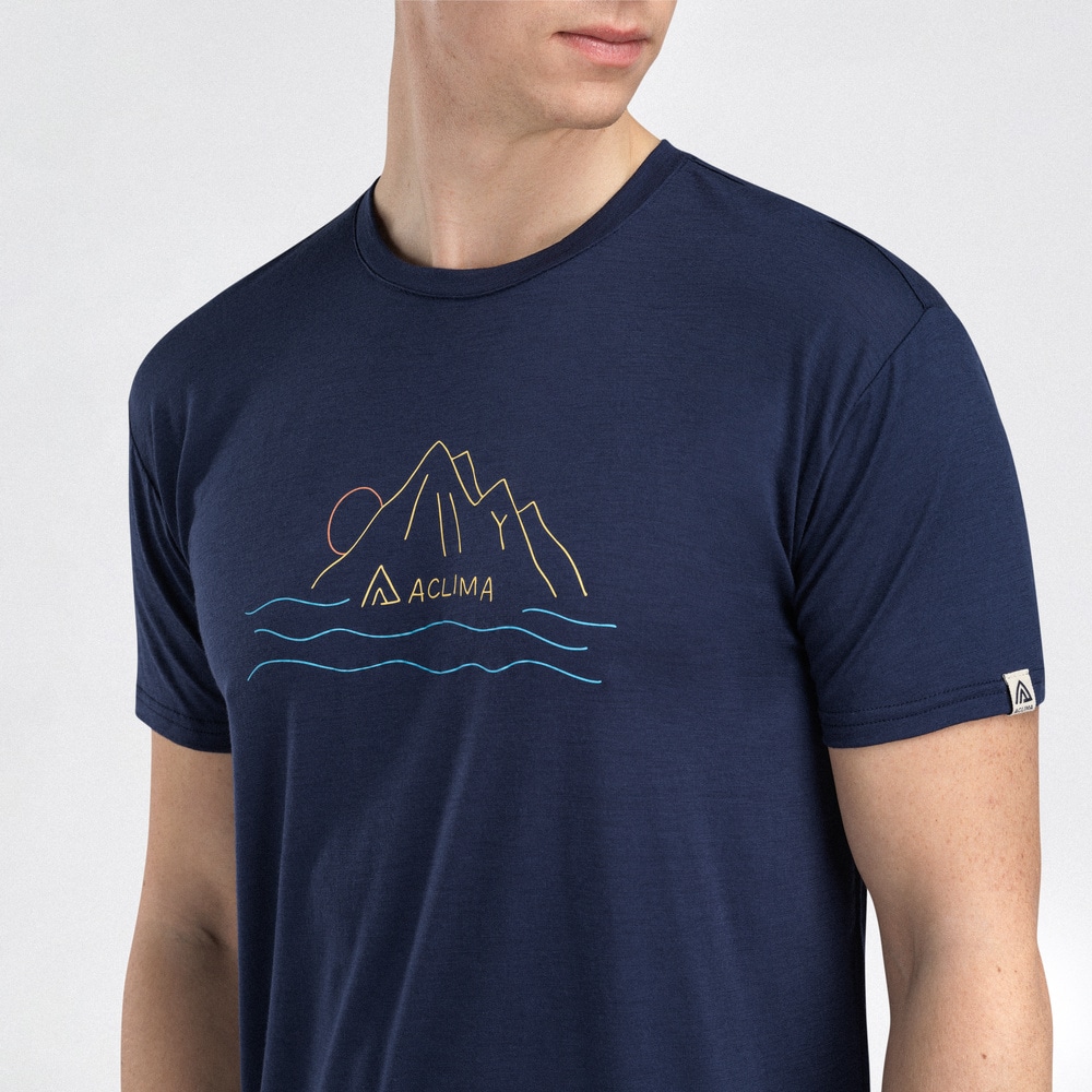 LightWool 140 Classic Tee Sunset M's Navy Blazer, view: 2