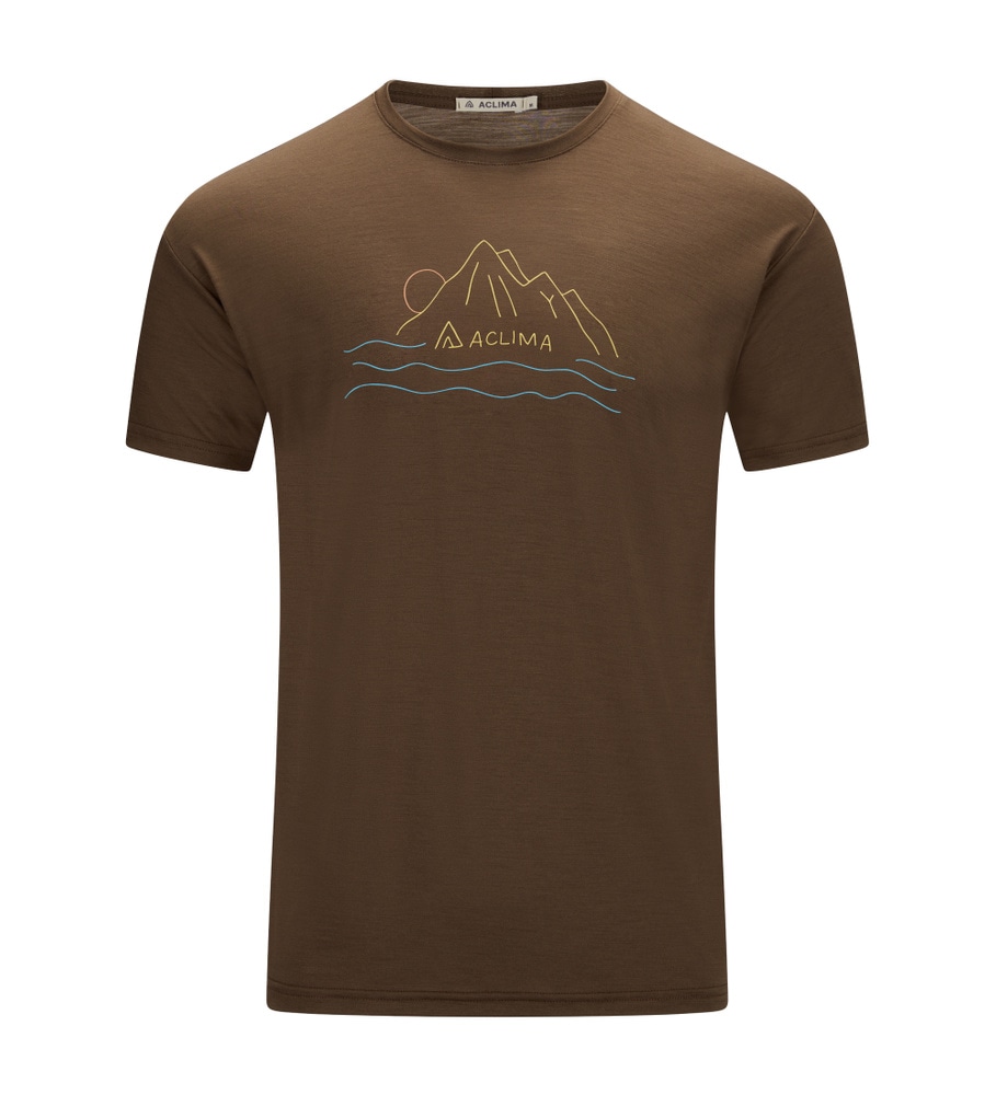 LightWool 140 Classic Tee Sunset M's Dark Earth, view: 3