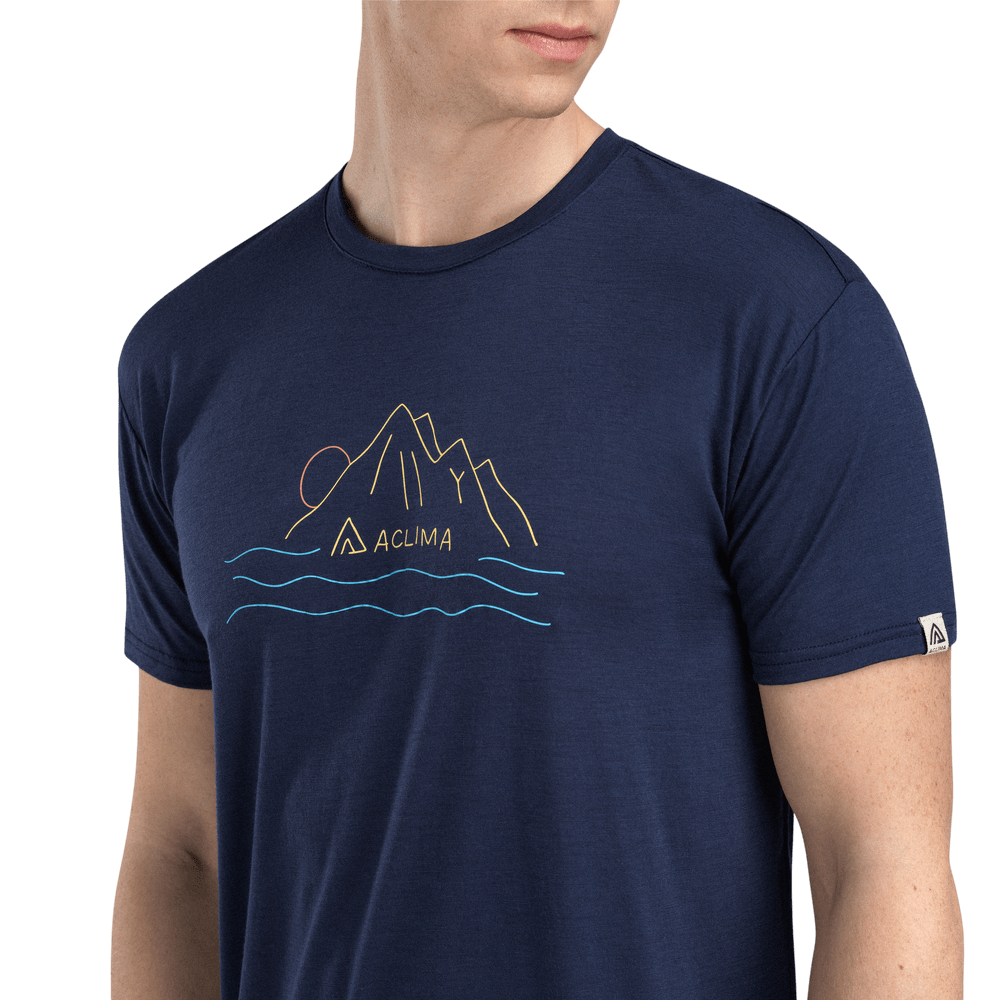 LightWool 140 Classic Tee Sunset M's Navy Blazer, view: 2