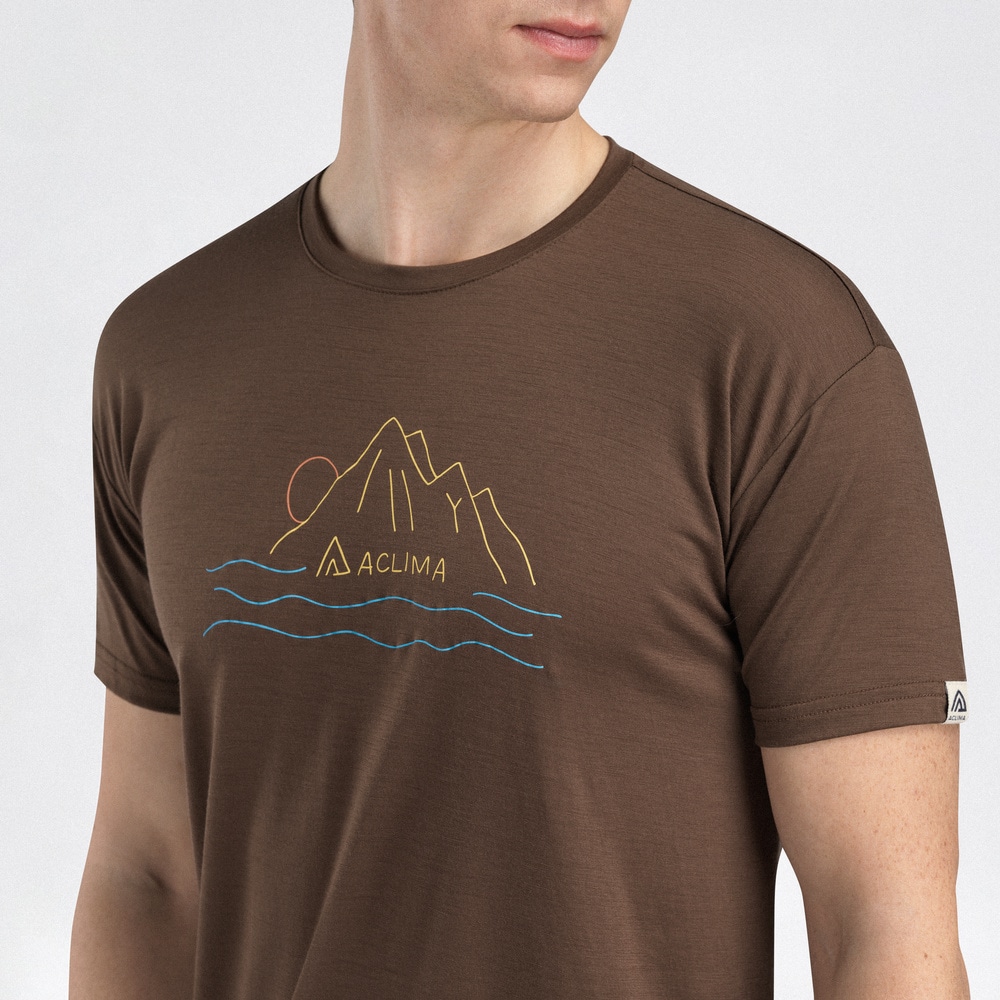 LightWool 140 Classic Tee Sunset M's Dark Earth, view: 2