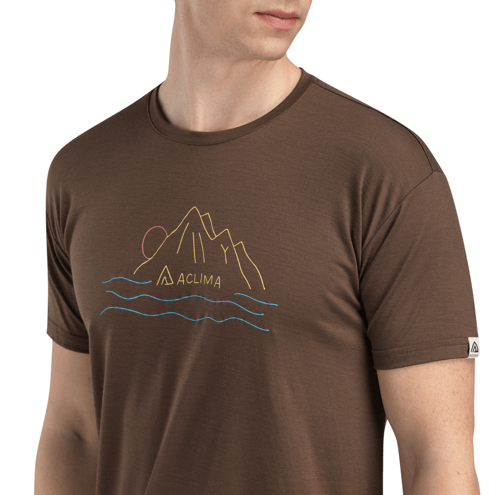 LightWool 140 Classic Tee Sunset M's Dark Earth, view: 2