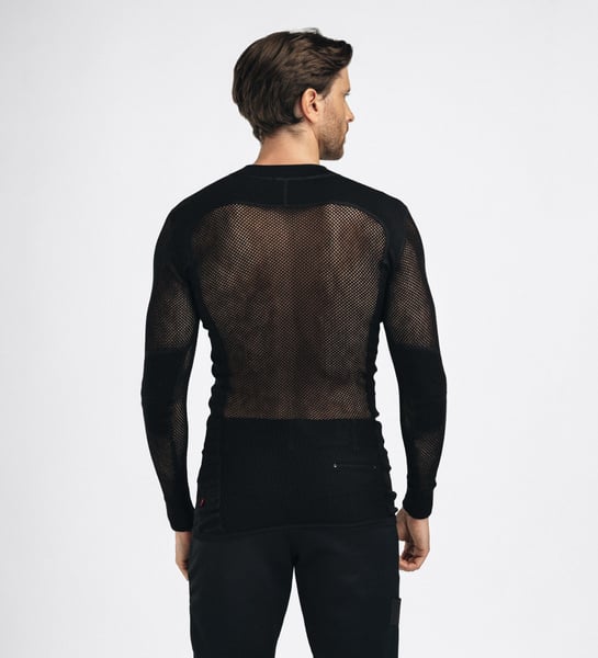 WoolNet Original Crewneck M's Jet Black, view: 2