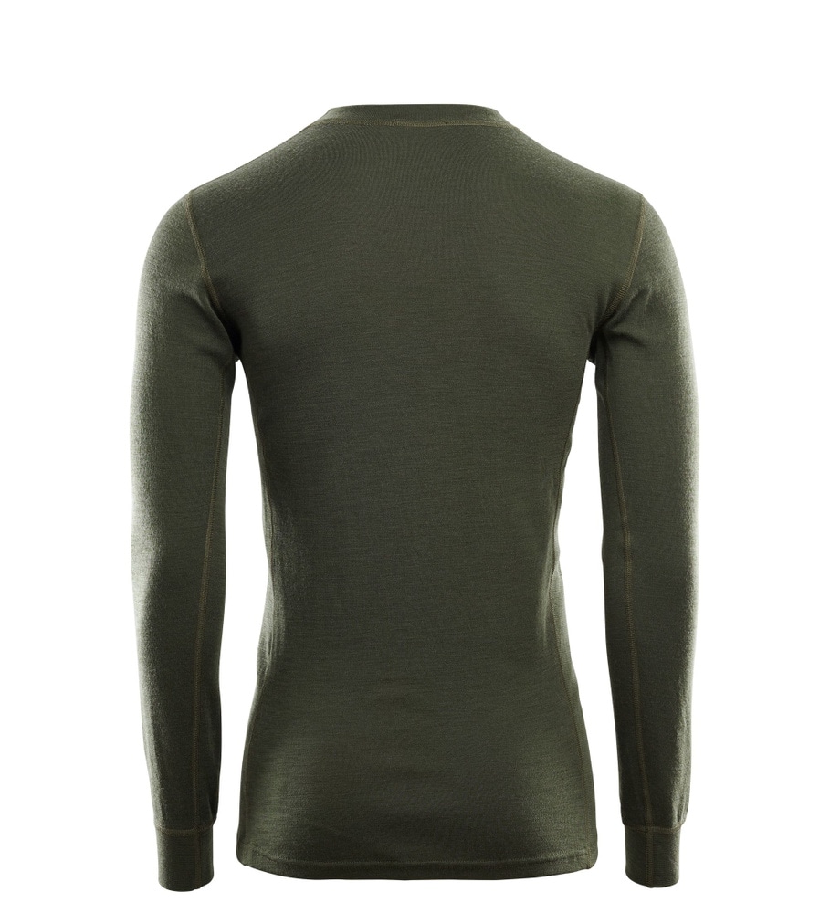 WarmWool crewneck M's Olive Night, view: 1