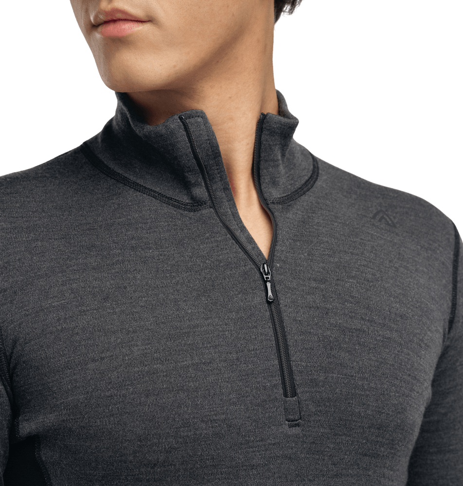 WarmWool Mockneck M's Marengo/Jet Black, view: 3