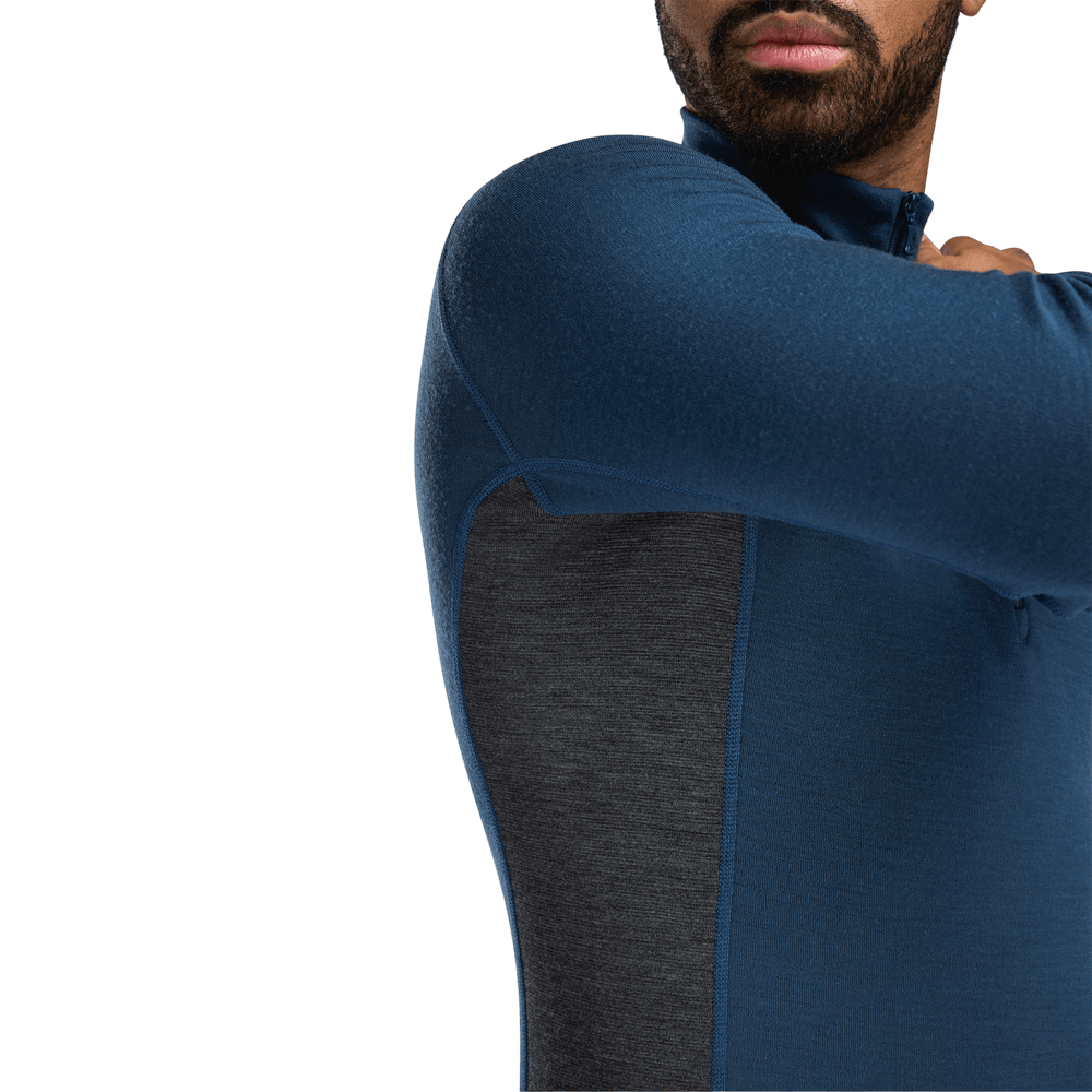 WarmWool Mockneck M's Midnight Navy/Marengo, view: 2