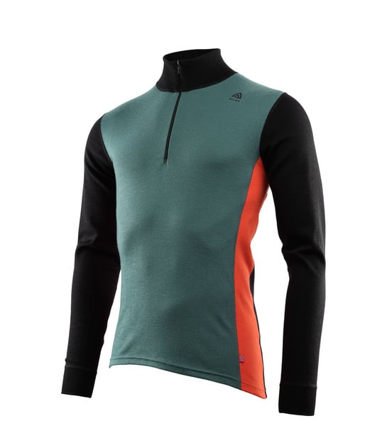 WarmWool mockneck M's North Atlantic/Jet Black/Red Clay, view: 2