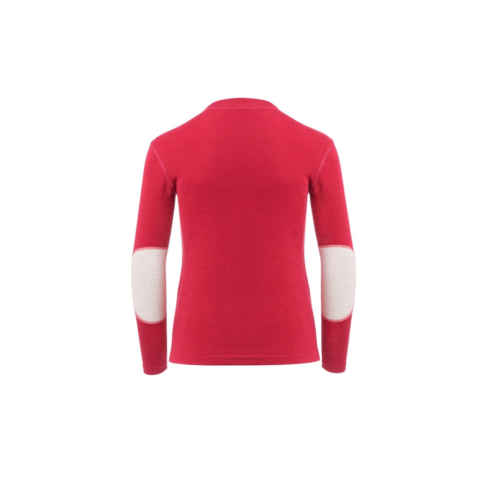 WarmWool Crewneck Jr Jester Red/Beige Melange, view: 1