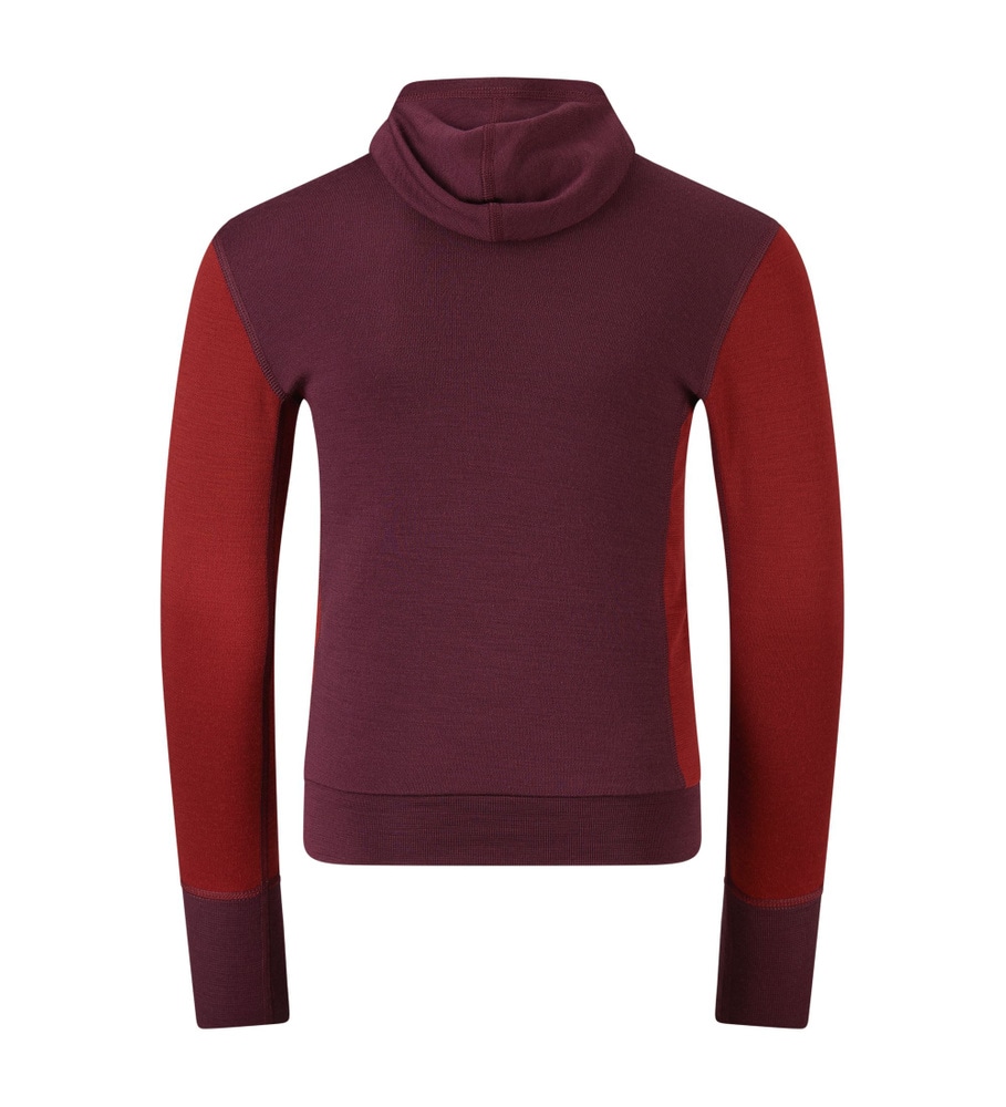 WarmWool Hoodsweater Ch Fig/Red Dahlia, view: 1