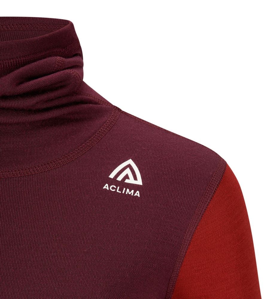 WarmWool Hoodsweater Ch Fig/Red Dahlia, view: 4